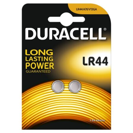 Duracell Specialty LR44 Alkaline Button Battery 1.5v Pack of 2