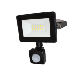 Προβλέας LED-SMD 10W Με Ανιχνευτή Κίνησης 4100K IP65 Μαύρος
